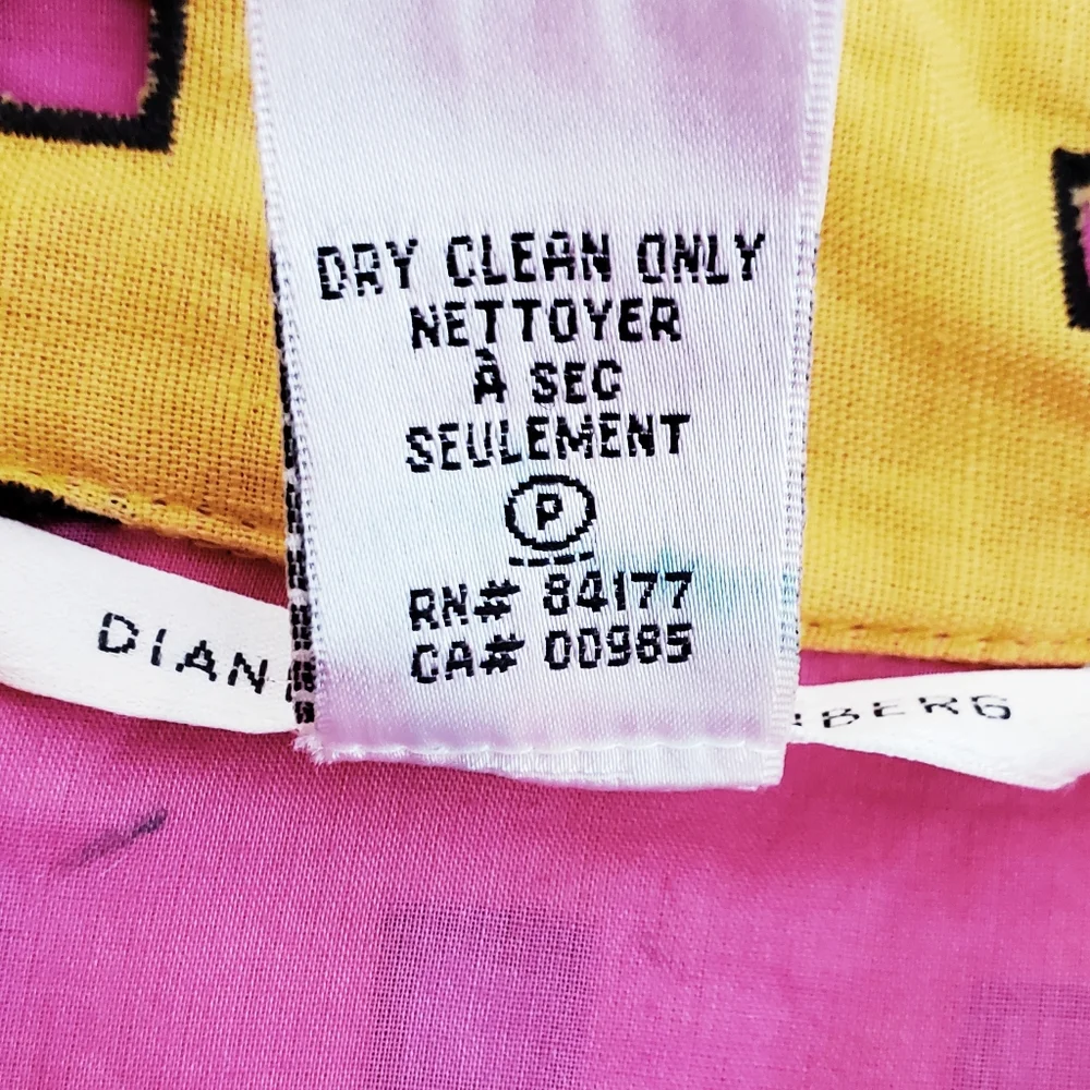 Diane Von Furstenberg Yellow Cutout Dress Size 2 - Picture 7 of 8